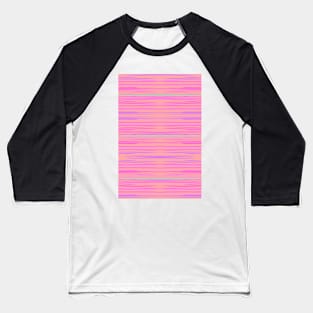 Sunset Stripes - Pink Turquoise Baseball T-Shirt